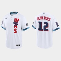 Washington Washington Nationals #12 Kyle Schwarber 2021 Mlb All Star Game Fan's Version White Jersey