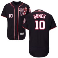 Washington Nationals #10 Yan Gomes Navy Blue Flexbase Authentic Collection Stitched MLB Jersey