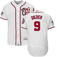 Washington Nationals #9 Brian Dozier White Flexbase Authentic Collection 2019 World Series Champions Stitched MLB Jersey