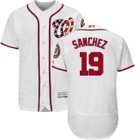 Washington Nationals #19 Anibal Sanchez White Flexbase Authentic Collection Stitched MLB Jersey