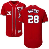 Washington Nationals #28 Kurt Suzuki Red Flexbase Authentic Collection Stitched MLB Jersey