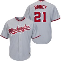 Washington Nationals #21 Tanner Rainey Grey New Cool Base Stitched MLB Jersey