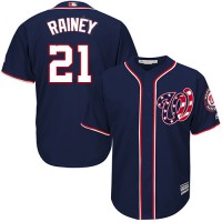 Washington Nationals #21 Tanner Rainey Navy Blue New Cool Base Stitched MLB Jersey