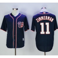 Washington Nationals #11 Ryan Zimmerman Navy Blue New Cool Base Stitched MLB Jersey