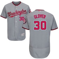 Washington Nationals #30 Koda Glover Grey Flexbase Authentic Collection Stitched MLB Jersey