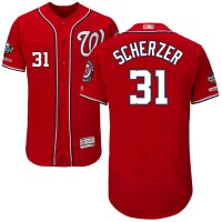 Washington Nationals #31 Max Scherzer Red Flexbase Authentic Collection 2019 World Series Champions Stitched MLB Jersey