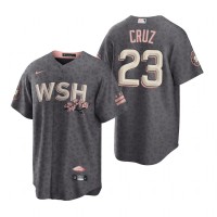 Washington Washington Nationals #23 Nelson Cruz Men's Nike Gray Game 2022 City Connect Replica Jersey