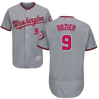 Washington Nationals #9 Brian Dozier Grey Flexbase Authentic Collection Stitched MLB Jersey