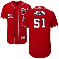 Washington Nationals #51 Wander Suero Red Flexbase Authentic Collection Stitched MLB Jersey
