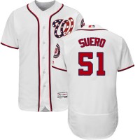 Washington Nationals #51 Wander Suero White Flexbase Authentic Collection Stitched MLB Jersey