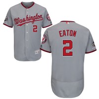Washington Nationals #2 Adam Eaton Grey Flexbase Authentic Collection 2019 World Series Champions Stitched MLB Jersey