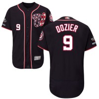 Washington Nationals #9 Brian Dozier Navy Blue Flexbase Authentic Collection 2019 World Series Champions Stitched MLB Jersey