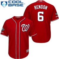 Washington Nationals #6 Anthony Rendon Red New Cool Base 2019 World Series Champions Stitched MLB Jersey