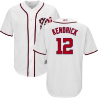 Washington Nationals #12 Howie Kendrick White Cool Base Stitched MLB Jersey