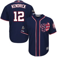 Washington Nationals #12 Howie Kendrick Navy Blue Cool Base 2019 World Series Champions Stitched MLB Jersey