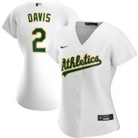 Oakland Oakland Athletics #2 Khris Davis Nike Women's Home 2020 MLB Player Jersey White