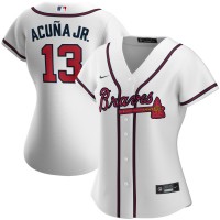 Atlanta Atlanta Braves #13 Ronald Acuna Jr. Nike Women's Home 2020 MLB Player Jersey White