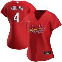 St. Louis St.Louis Cardinals #4 Yadier Molina Nike Women's Alternate 2020 MLB Player Jersey Red