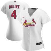 St. Louis St.Louis Cardinals #4 Yadier Molina Nike Women's Home 2020 MLB Player Jersey White