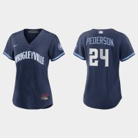 Chicago Chicago Cubs #24 Joc Pederson Women's Nike 2021 City Connect Navy MLB Jersey
