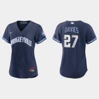 Chicago Chicago Cubs #27 Zach Davies Women's Nike 2021 City Connect Navy MLB Jersey