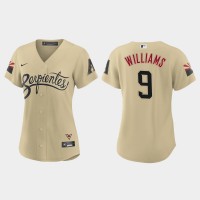 Arizona Arizona Diamondbacks #9 Matt Williams Women's Nike 2021 City Connect MLB Jersey Gold