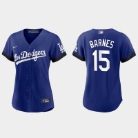 Los Angeles Los Angeles Dodgers #15 Austin Barnes Nike Women's 2021 City Connect MLB Jersey Royal
