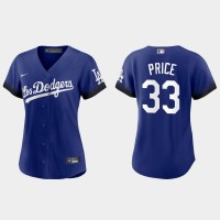 Los Angeles Los Angeles Dodgers #33 David Price Nike Women's 2021 City Connect MLB Jersey Royal