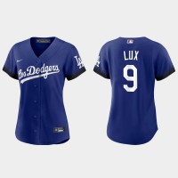 Los Angeles Los Angeles Dodgers #9 Gavin Lux Nike Women's 2021 City Connect MLB Jersey Royal