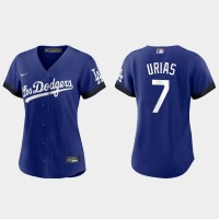 Los Angeles Los Angeles Dodgers #7 Julio Urias Nike Women's 2021 City Connect MLB Jersey Royal