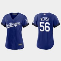 Los Angeles Los Angeles Dodgers #56 Sheldon Neuse Nike Women's 2021 City Connect MLB Jersey Royal