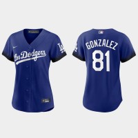 Los Angeles Los Angeles Dodgers #81 Victor Gonzalez Nike Women's 2021 City Connect MLB Jersey Royal