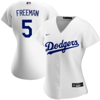 Los Angeles Los Angeles Dodgers #5 Freddie Freeman Nike Women's Home 2020 MLB Player Jersey - White