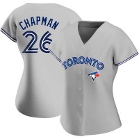 Toronto Toronto Blue Jays #26 Matt Chapman Women's Nike Gray Road 2020 Authentic Player MLB Jersey