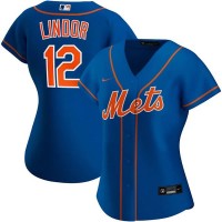 New York New York Mets #12 Francisco Lindor Nike Women's Alternate Replica Player Jersey - Royal