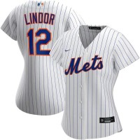 New York New York Mets #12 Francisco Lindor Nike Women's Home Replica Player Jersey - White