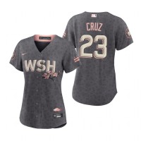 Washington Washington Nationals #23 Nelson Cruz Women's Nike Gray 2022 City Connect Replica Jersey