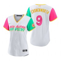 San Diego San Diego Padres #9 Jake Cronenworth 2022 City Connect Women's Nike Games Jersey - White