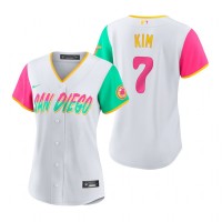 San Diego San Diego Padres #7 Ha-Seong Kim 2022 City Connect Women's Nike Games Jersey - White
