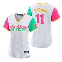 San Diego San Diego Padres #11 Yu Darvish 2022 City Connect Women's Nike Games Jersey - White