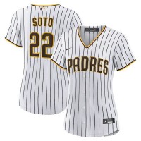 San Diego San Diego Padres #22 Juan Soto White Cool Base Women's Stitched Baseball Jersey(Run Small)
