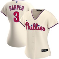 Philadelphia Philadelphia Phillies #3 Bryce Harper Nike Women's Alternate 2020 MLB Player Jersey Cream
