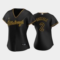 Pittsburgh Pittsburgh Pirates #2 Erik Gonzalez Game Women's Nike Alternate MLB Jersey - Black