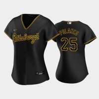 Pittsburgh Pittsburgh Pirates #25 Gregory Polanco Game Women's Nike Alternate MLB Jersey - Black