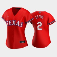 Texas Texas Rangers #2 Marcus Semien Replica Alternate Nike Red Women's Jersey