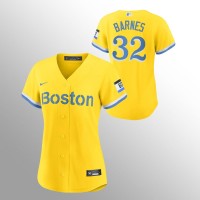 Boston Boston Red Sox #32 Matt Barnes Women's Nike 2021 City Connect Gold Fans Version MLB Jersey