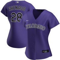 Colorado Colorado Rockies #28 Nolan Arenado Nike Women's Alternate 2020 MLB Player Jersey Purple