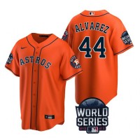 Houston Houston Astros #44 Yordan Alvarez Youth Nike 150th Anniversary 2021 World Series Authentic MLB Jersey - Orange