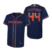 Houston Houston Astros #44 Yordan Alvarez Navy Youth Nike 2022 City Connect Replica MLB Jersey