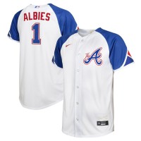 Atlanta Atlanta Braves #1 Ozzie Albies 2023 City Connect Youth Nike Atlanta Jersey - White